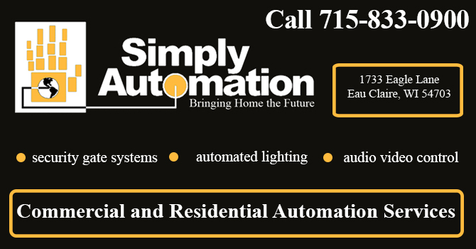 home automation automate your home Pleasant Valley Wisconsin Eau Claire County 
