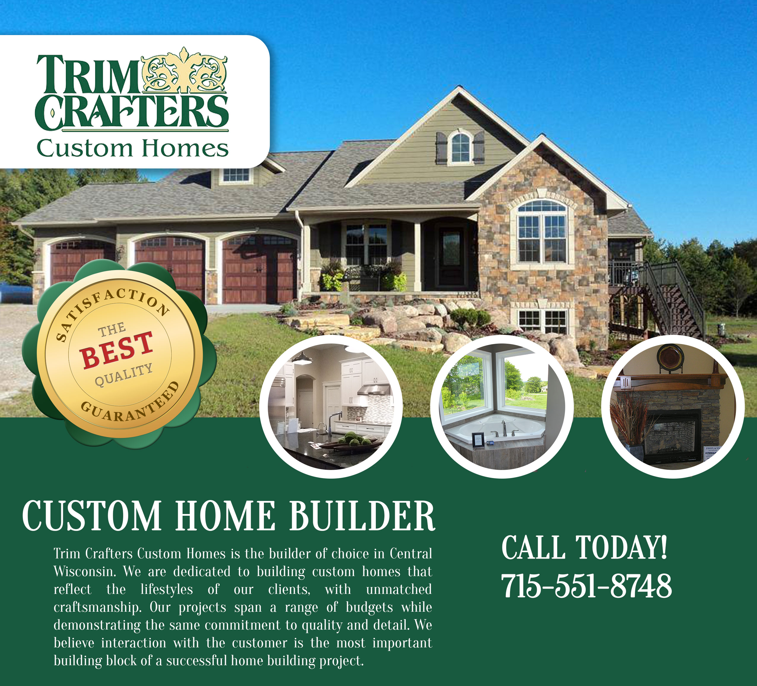 Custom Home Builder Contractor Maine Wisconsin Marathon County 